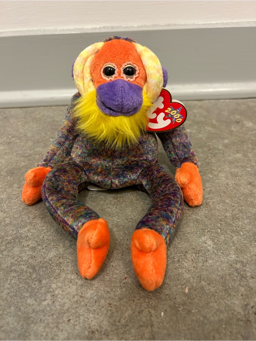 Ty Beanie Baby Bananas the Monkey 2000 Plush Tags Attached Retired Collectible